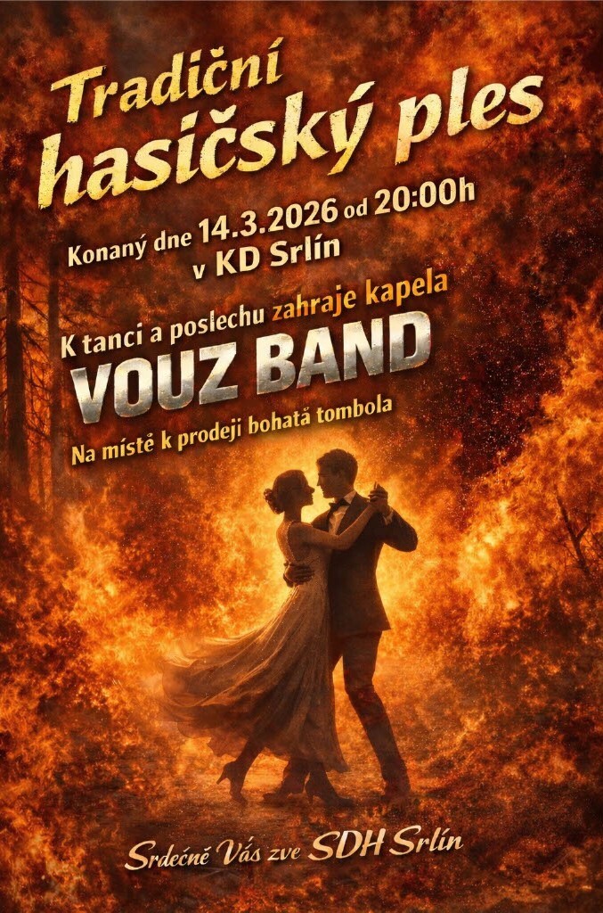 SDH Srlín vás zve na tradiční hasičský ples