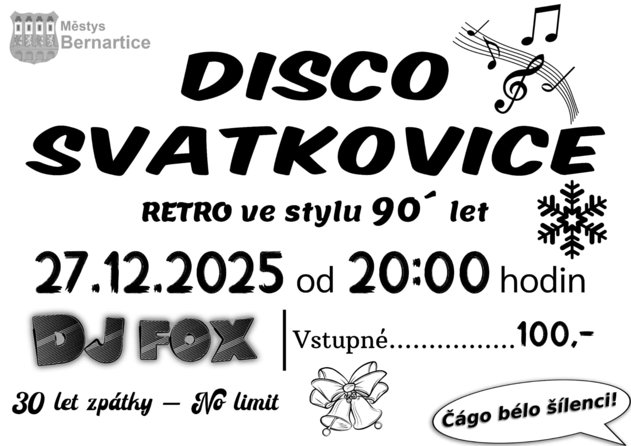 Pozvánka na retro disco do Svatkovic