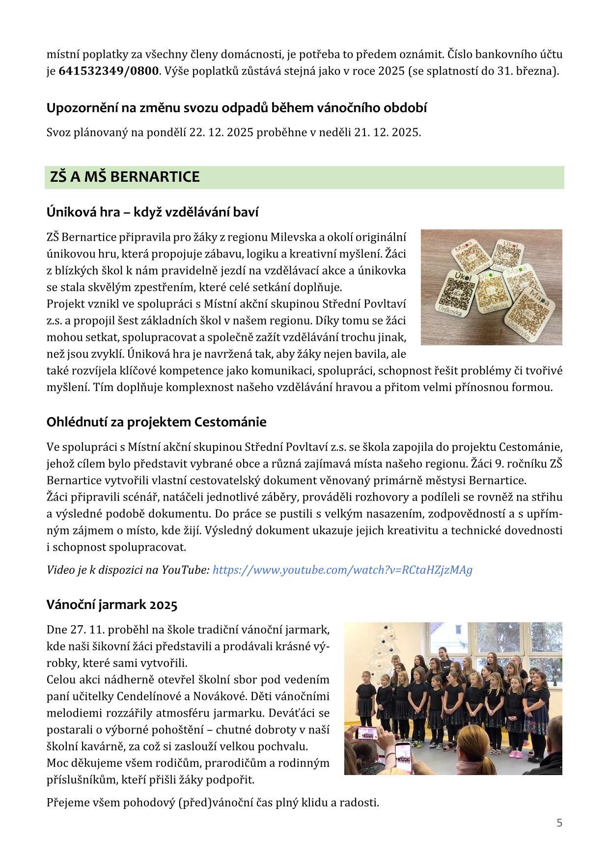 Bernartický zpravodaj č.4/2025