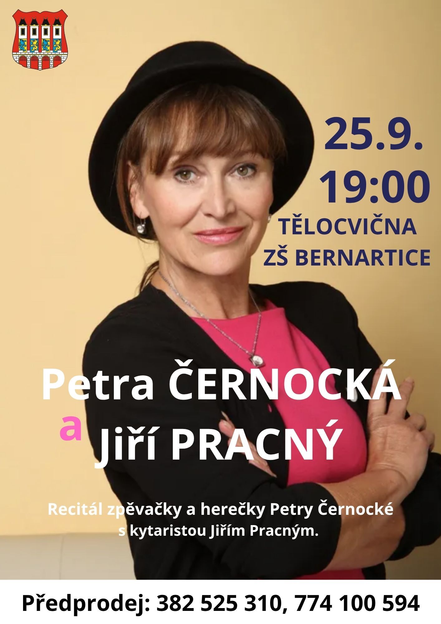 Pozvánka na vystoupení Petry Černocké a Jiřího Pracného