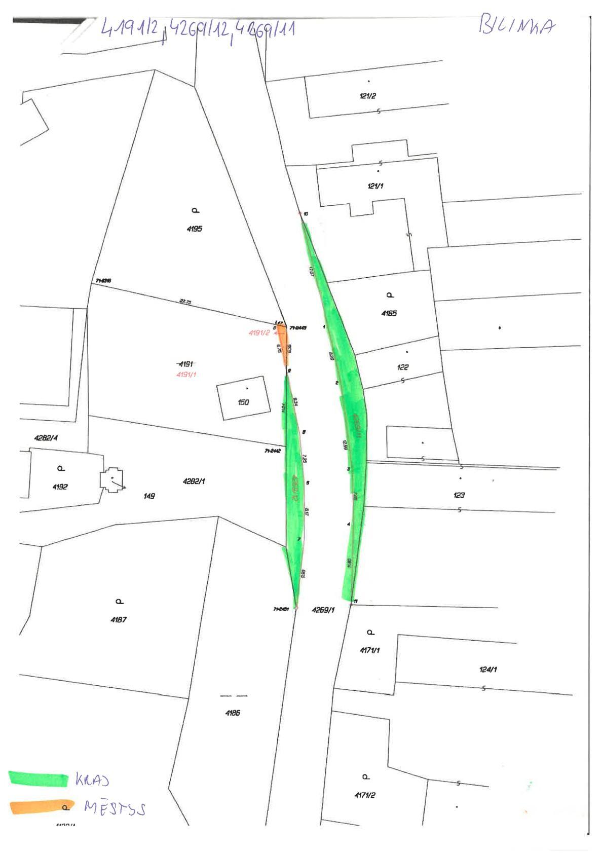 Městys Bernartice oznamuje záměr směny pozemků