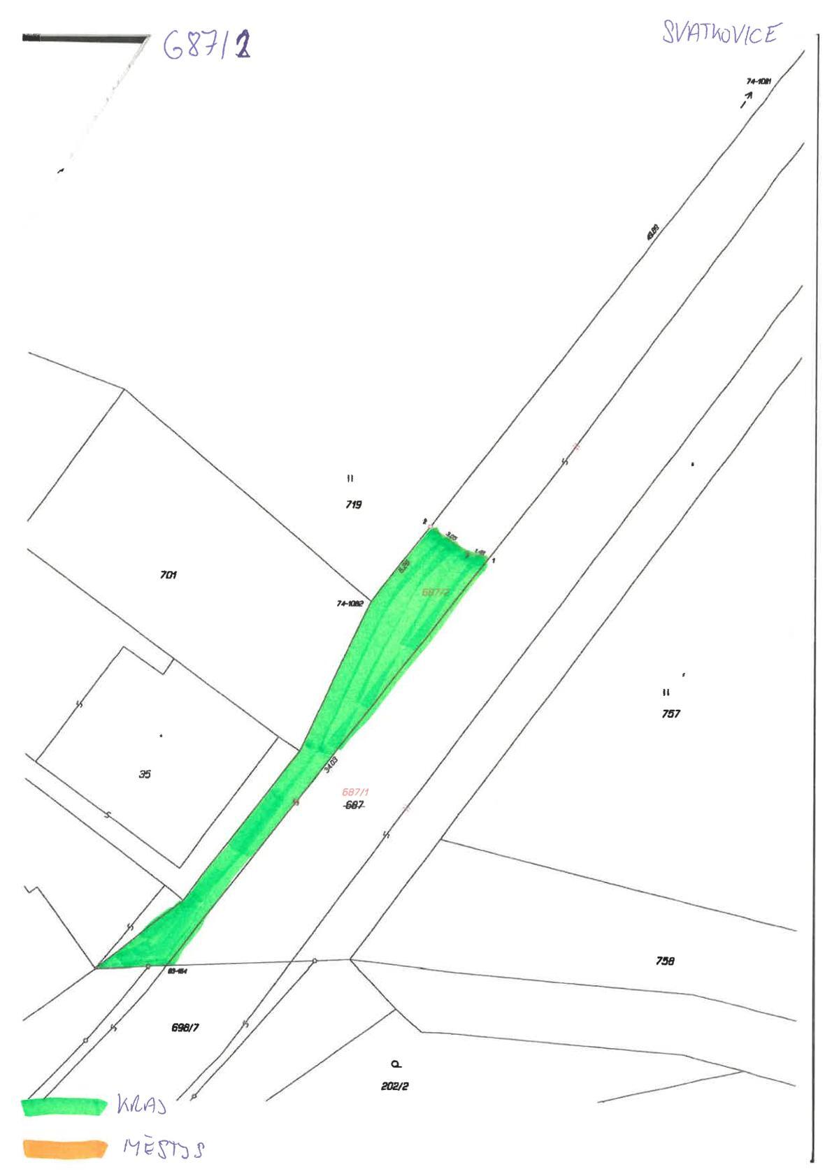 Městys Bernartice oznamuje záměr směny pozemků