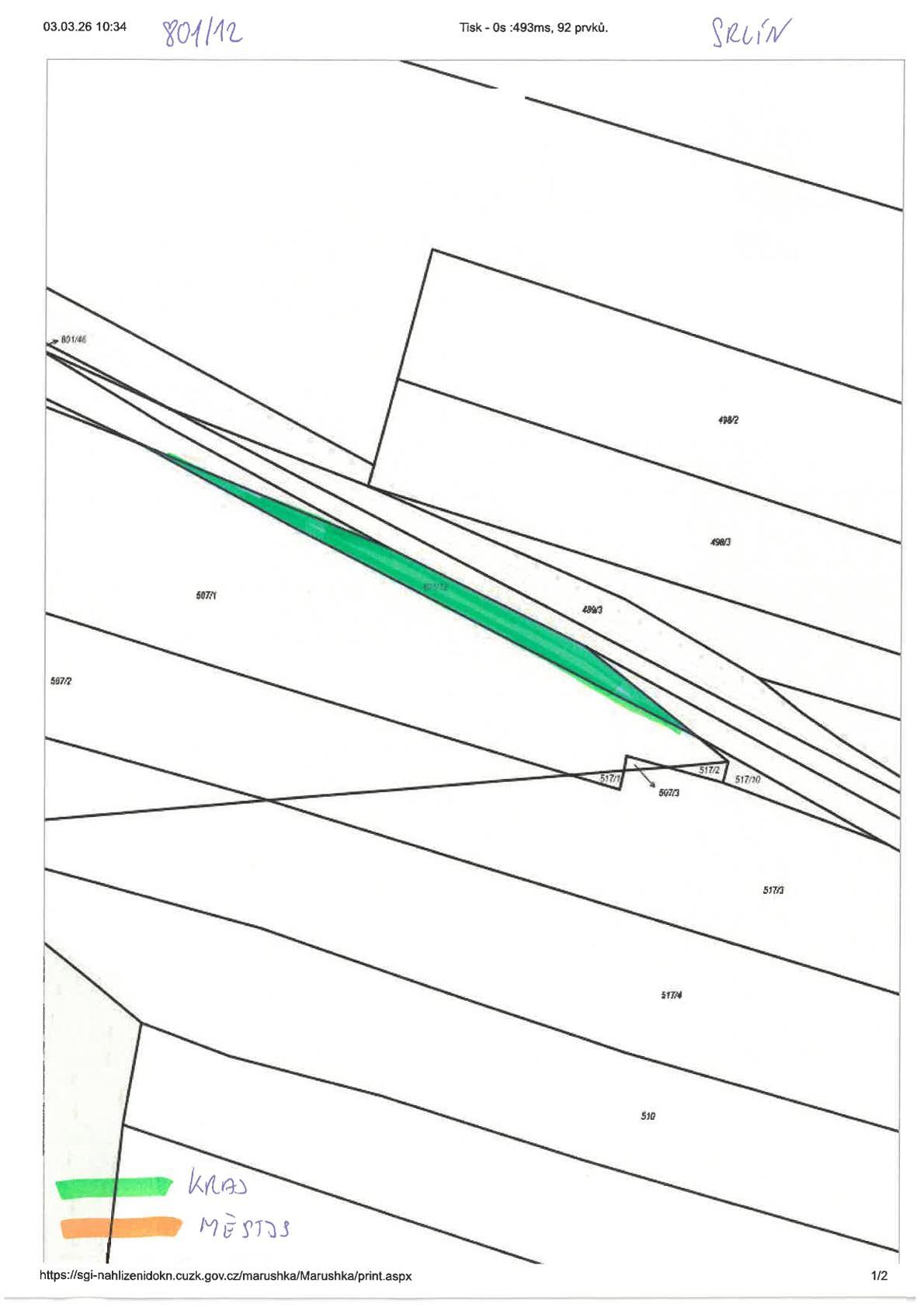 Městys Bernartice oznamuje záměr směny pozemků