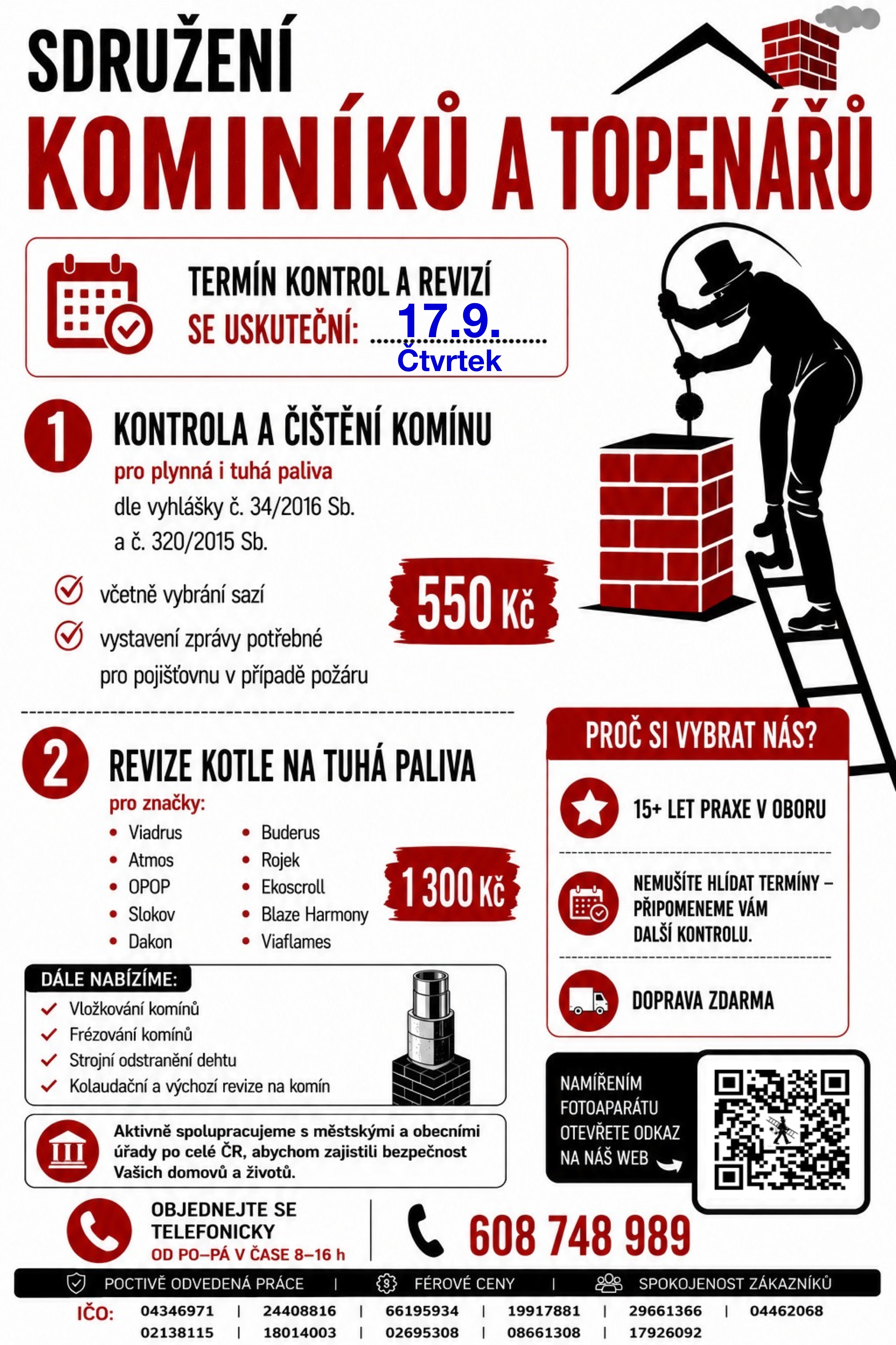 Nabídka kominických služeb