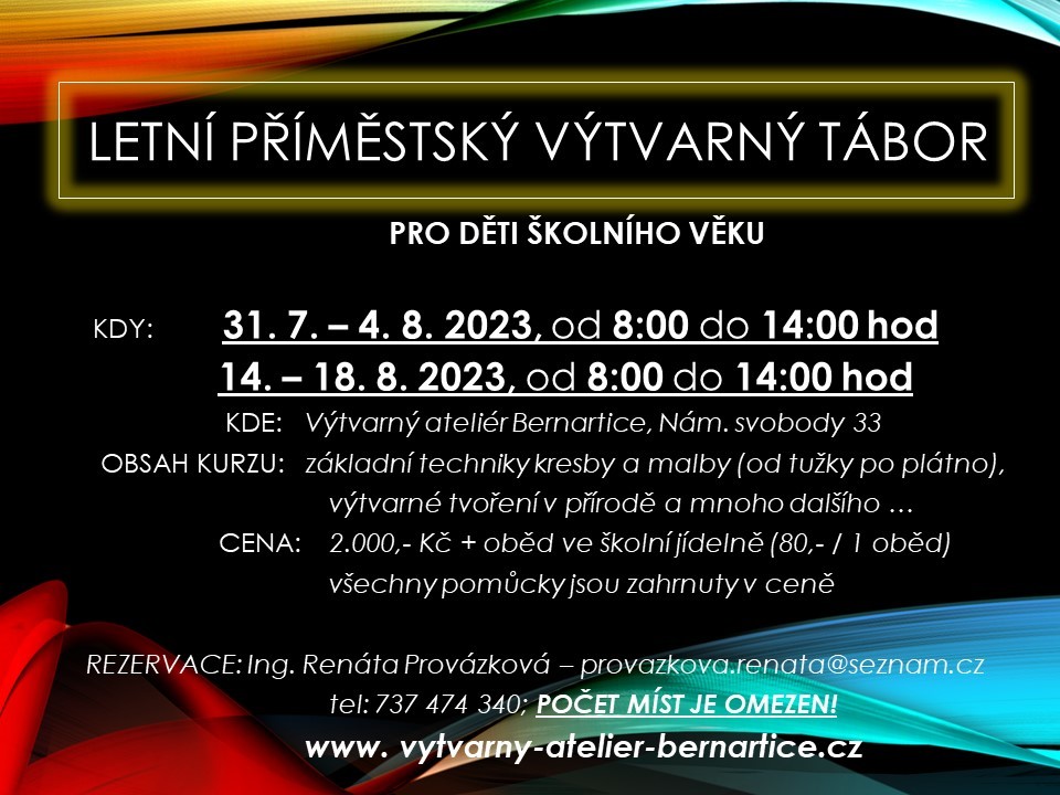 Pozvánka na letní výtvarný příměstský tábor
