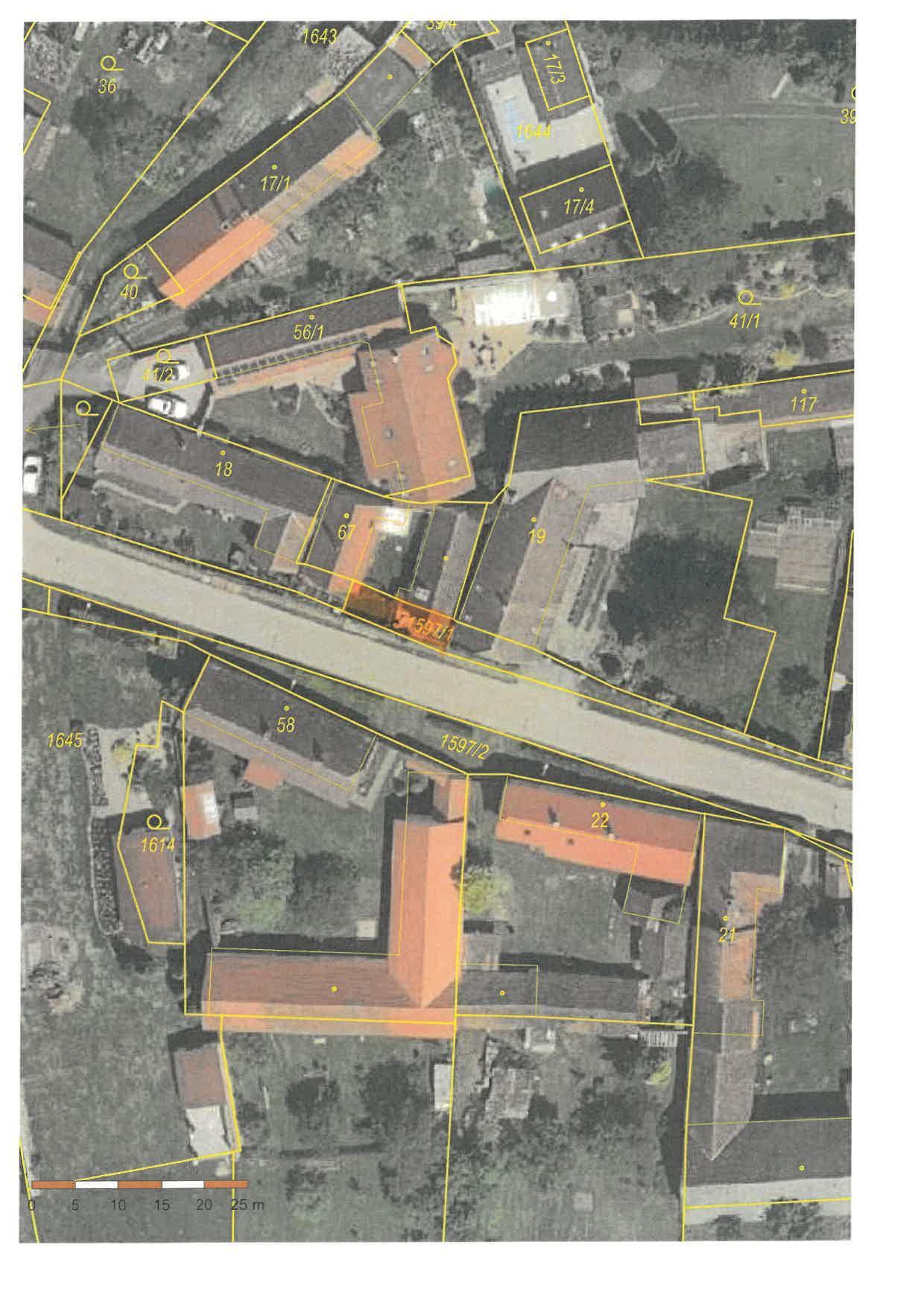 Městys Bernartice oznamuje záměr prodeje části pozemku parc.č. 1597/1 v k.ú. Jestřebice