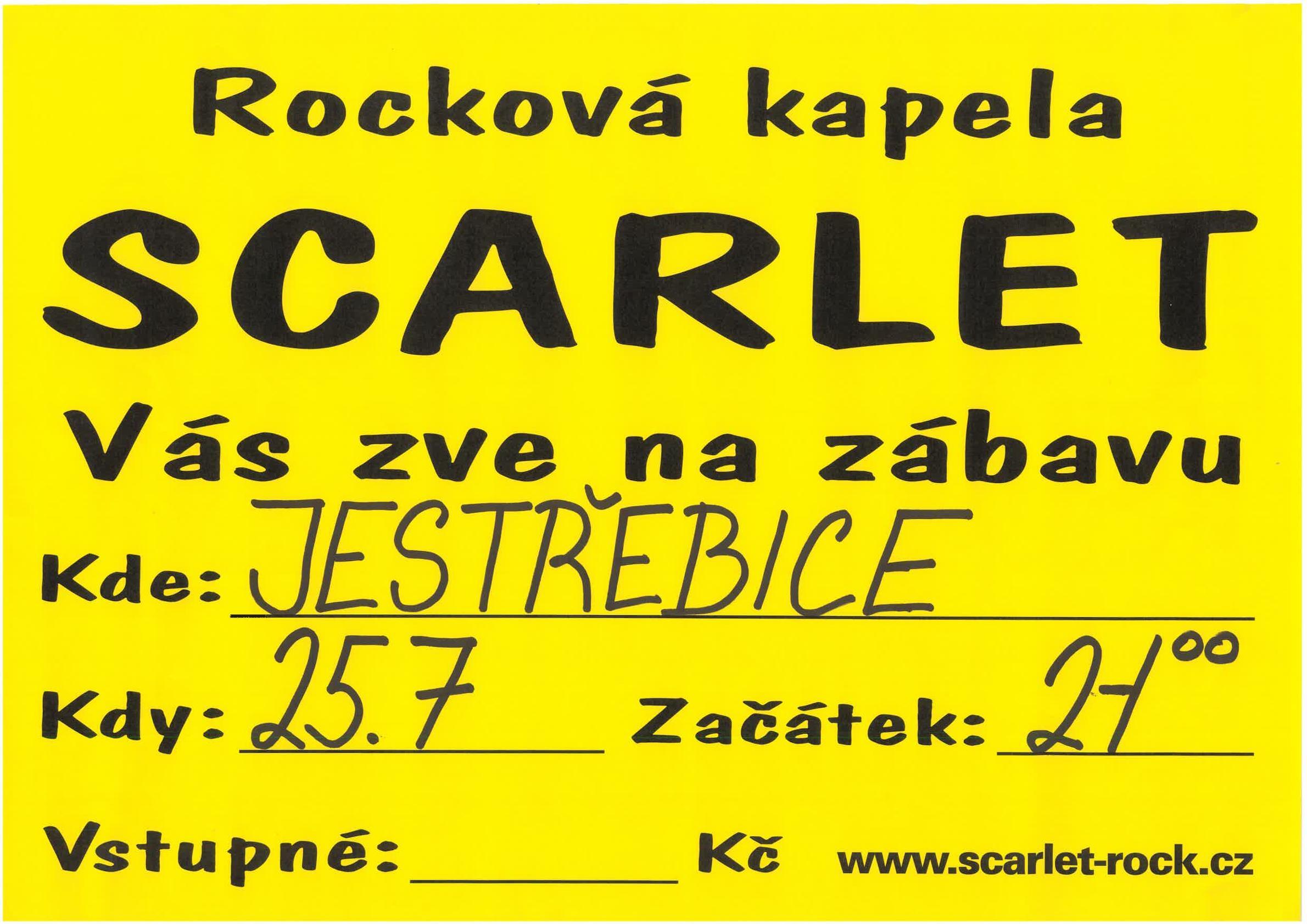 Pozvánka na taneční zábavu do Jestřebic