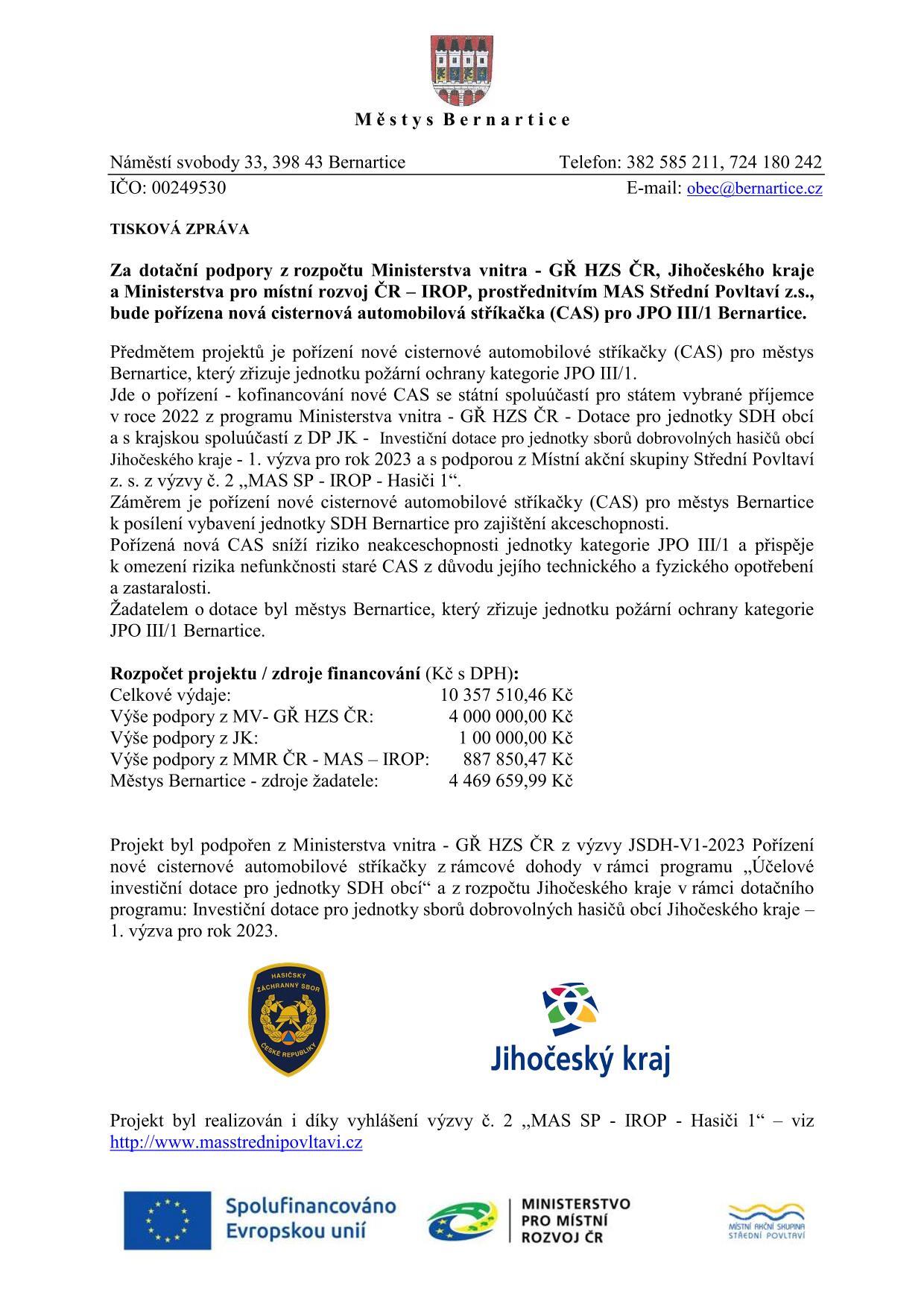Projekty realizované s podporou dotací