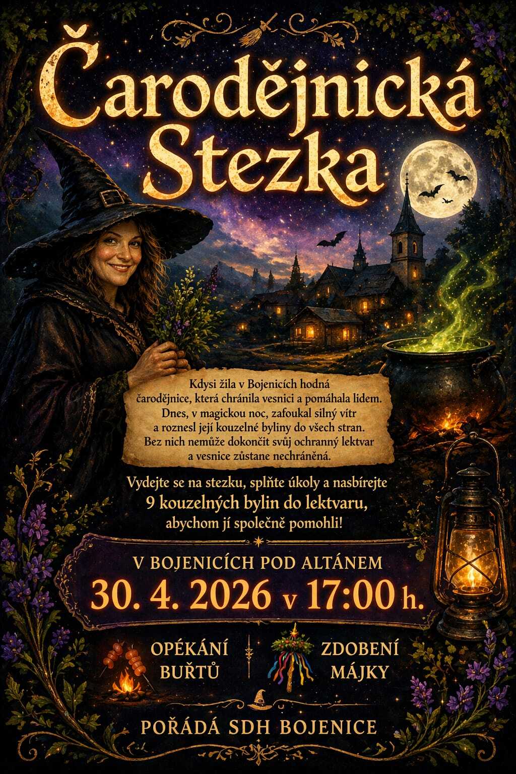 SDH Bojenice zvou na "Čarodějná stezka"